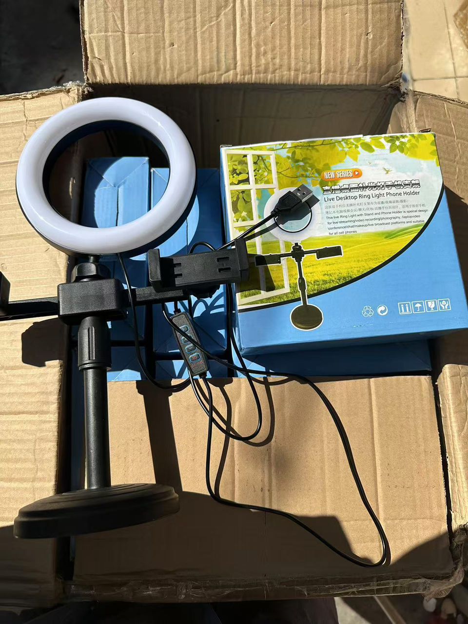 ORIGINAL DUAL POSITION Ring light Universal Mobile phone Clip Mini Metal Desktop Multi-function Tripod Bracket Holder for iPhone Phone Live Bracket.