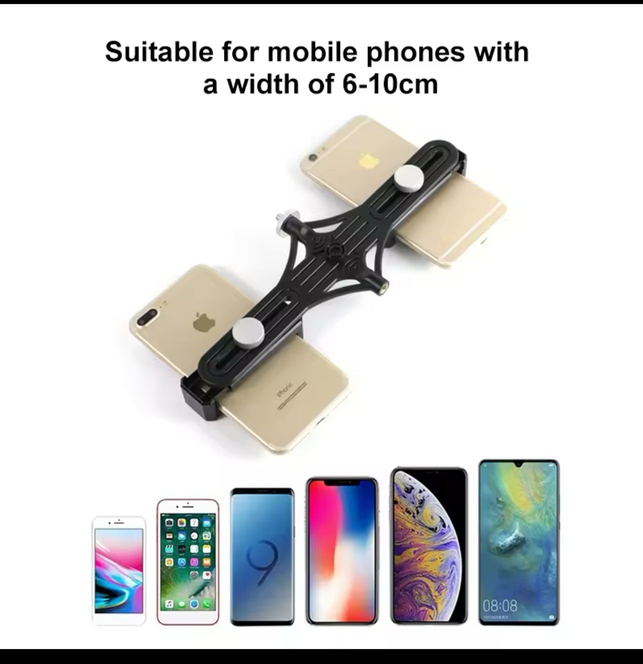 ORIGINAL DUAL POSITION Ring light Universal Mobile phone Clip Mini Metal Desktop Multi-function Tripod Bracket Holder for iPhone Phone Live Bracket.