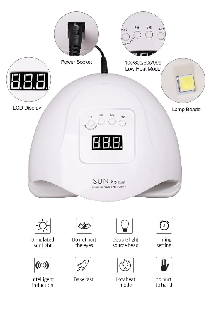 ORIGINAL HIGH QUALITY 320W SUN LED UV Professional Nail Lamp Portable for Nails Gel Polish Curing Dryer Lamp Touch Screen UV Nail Drying Light.
