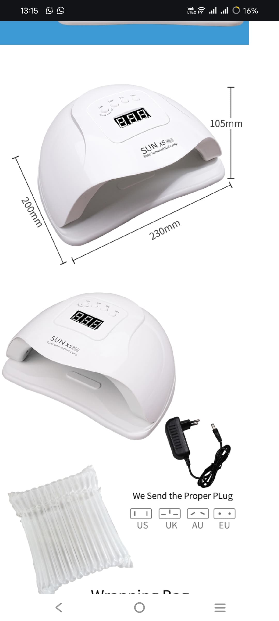 ORIGINAL HIGH QUALITY 320W SUN LED UV Professional Nail Lamp Portable for Nails Gel Polish Curing Dryer Lamp Touch Screen UV Nail Drying Light.