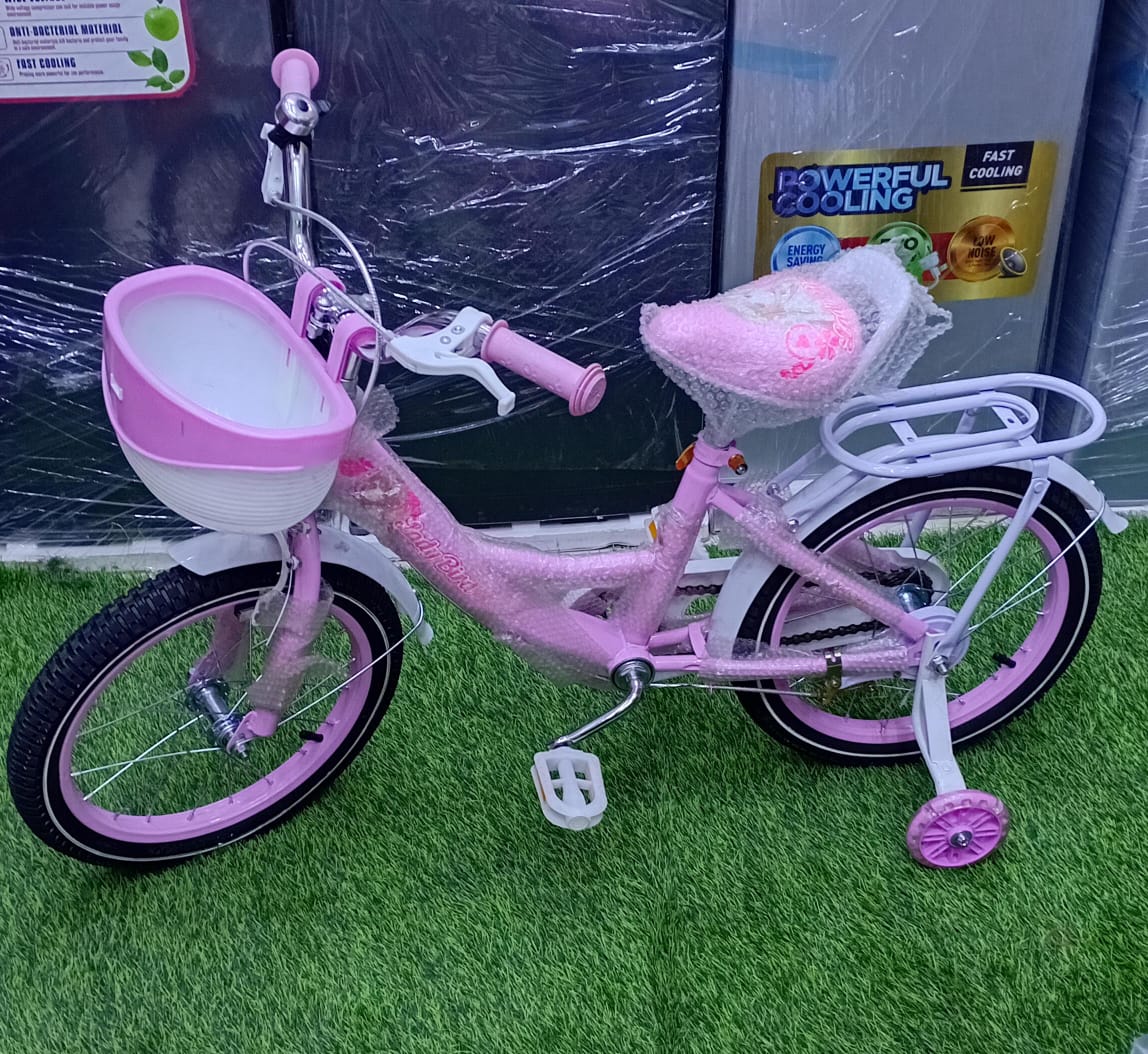 🔥🔥🔥✅NEW ARRIVALS ‼️SIZE 16 KIDS BICYCLE– STEEL FRAME BIKE WITH BASKET, REAR SEAT, MUDGUARDS, TRAINING WHEELS & SAFETY CHAIN COVER – BOYS’ AND GIRLS' BIKE.