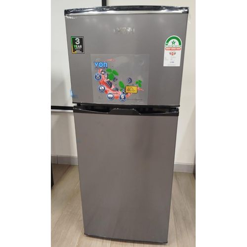 VON 175L Double Door Direct Cool Fridge(Silver) with Fridge Gift