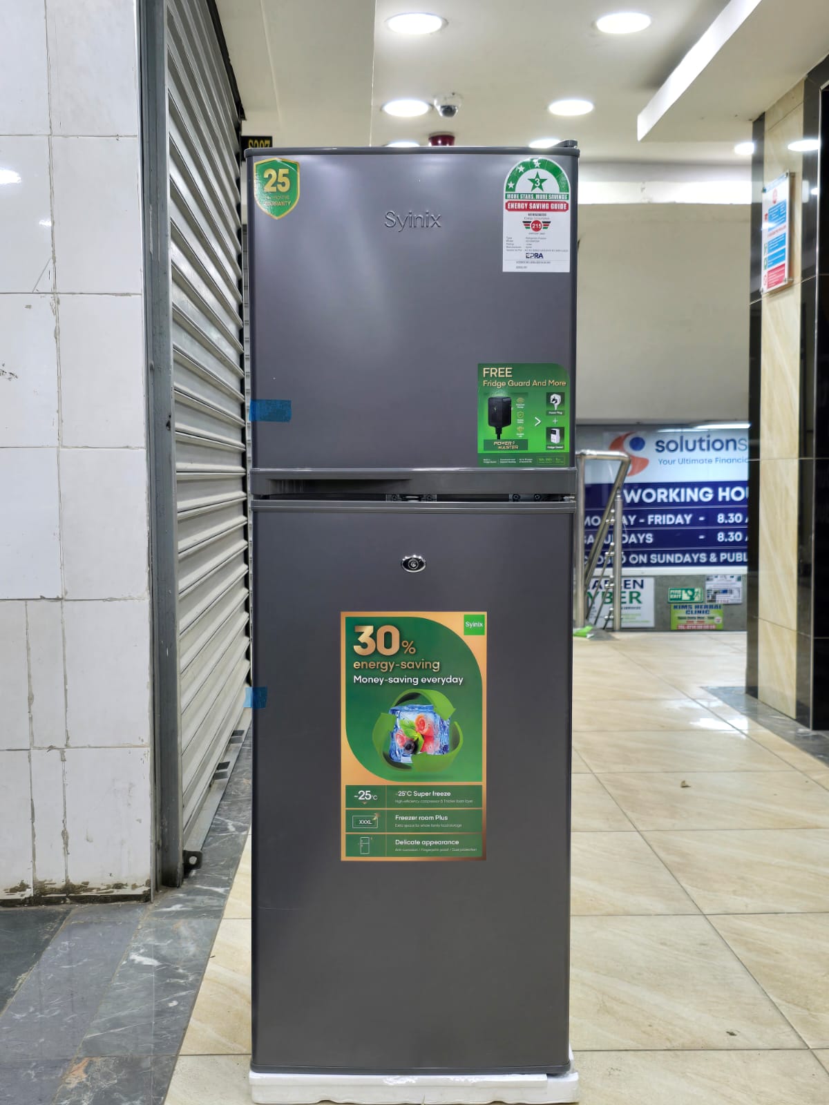 Syinix 137 L No Frost / Defrost Series Fridge – Energy Efficient –Top Freezer, Compact Design