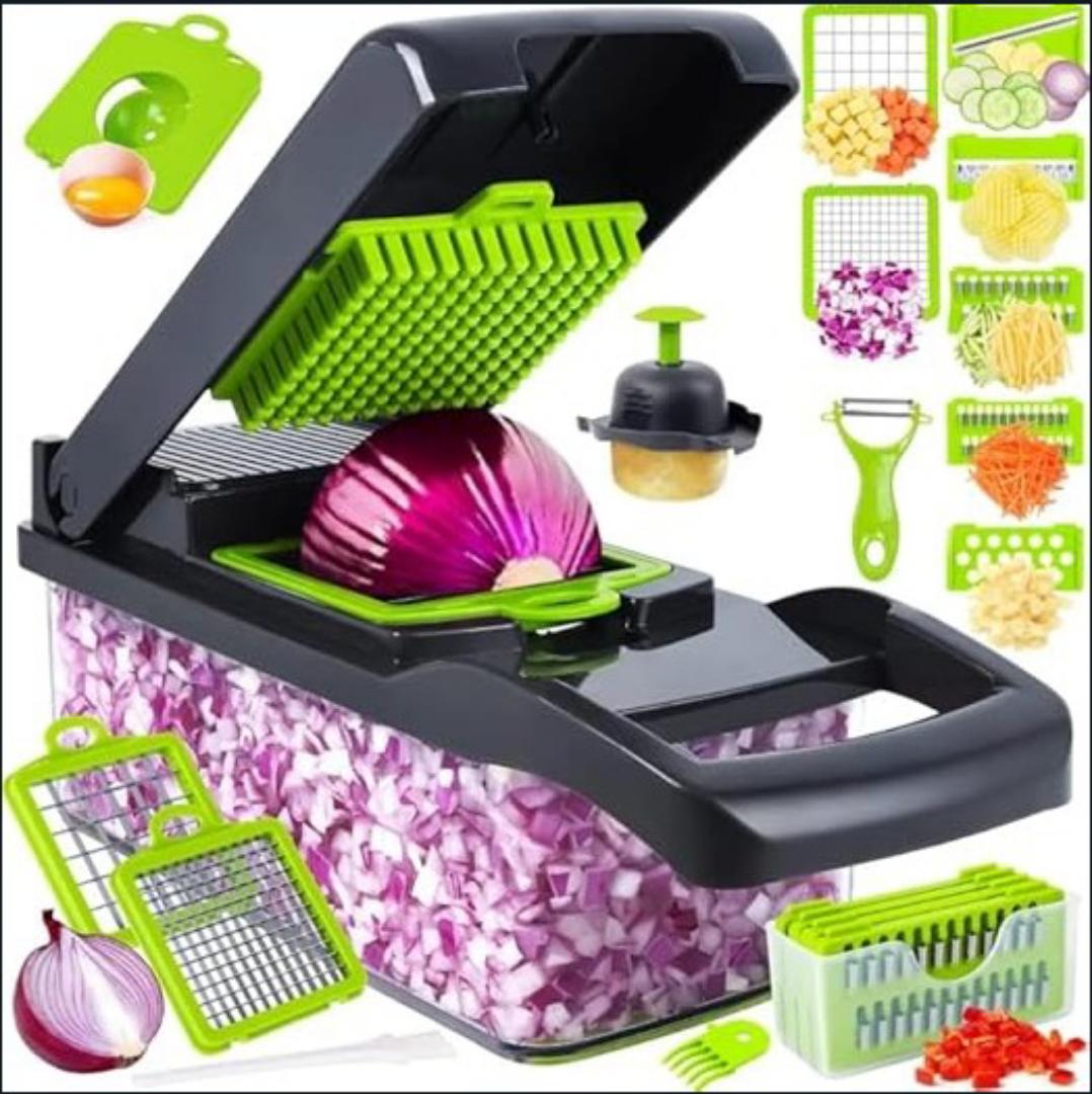 chopperNEW 14 in 1 Multifunction Vegetable Cutter Food Slicer Dicer Nicer Vegetable Fruit Peeler Chopper Cutter Carrot Cheese GraterVegetable Chopper,12-in-1 Multifunctional Food Chopper,Professional