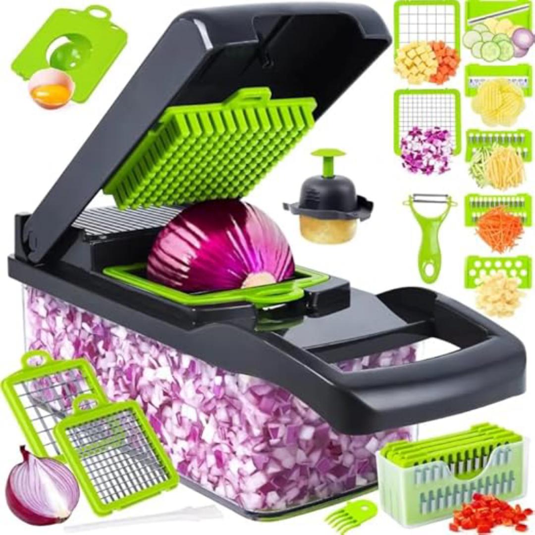 chopperNEW 14 in 1 Multifunction Vegetable Cutter Food Slicer Dicer Nicer Vegetable Fruit Peeler Chopper Cutter Carrot Cheese GraterVegetable Chopper,12-in-1 Multifunctional Food Chopper,Professional