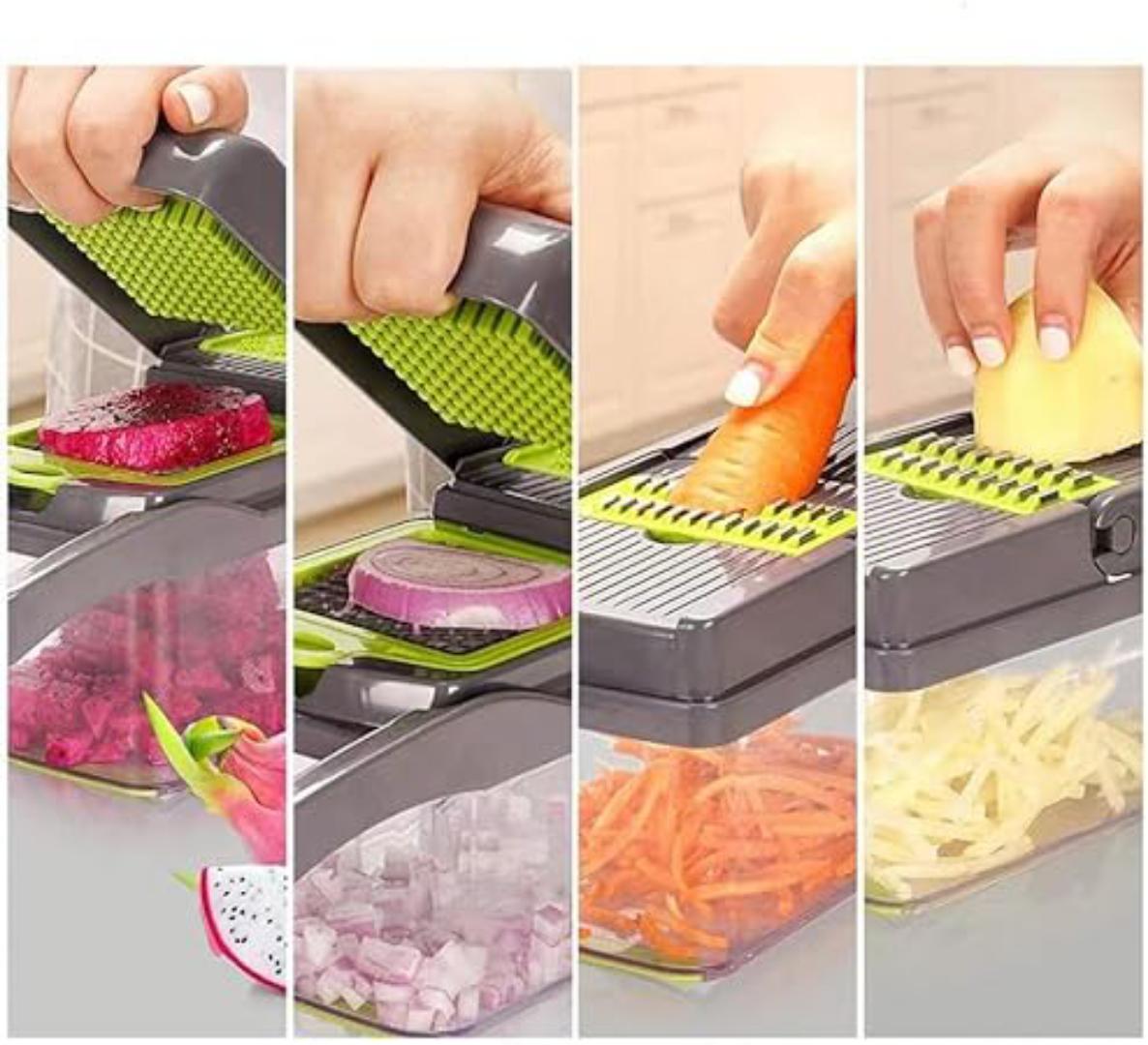 chopperNEW 14 in 1 Multifunction Vegetable Cutter Food Slicer Dicer Nicer Vegetable Fruit Peeler Chopper Cutter Carrot Cheese GraterVegetable Chopper,12-in-1 Multifunctional Food Chopper,Professional