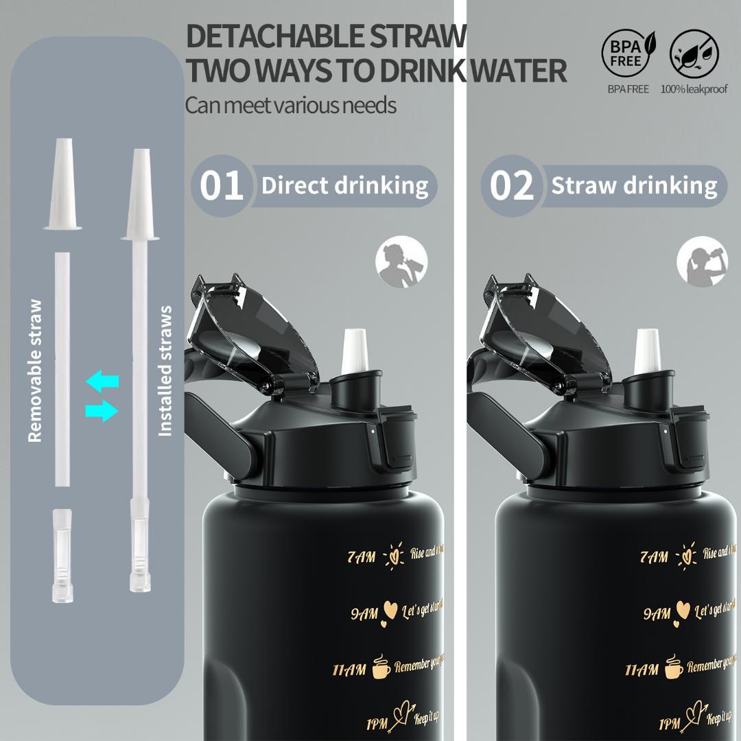 3 in1 water bottle,to go water carrier,3 in1 motivation water bottles,container, drinker,New 3pcs waterbottle,new arrival affordable water bottles, leak proof BPA free large capacity best quality l