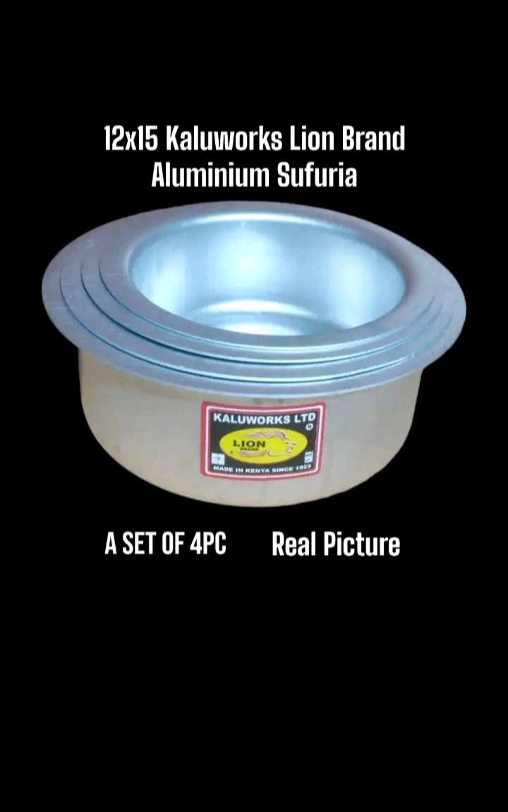 kaluworks  heavy duty   aluminium cooking sufurias .easy to clean