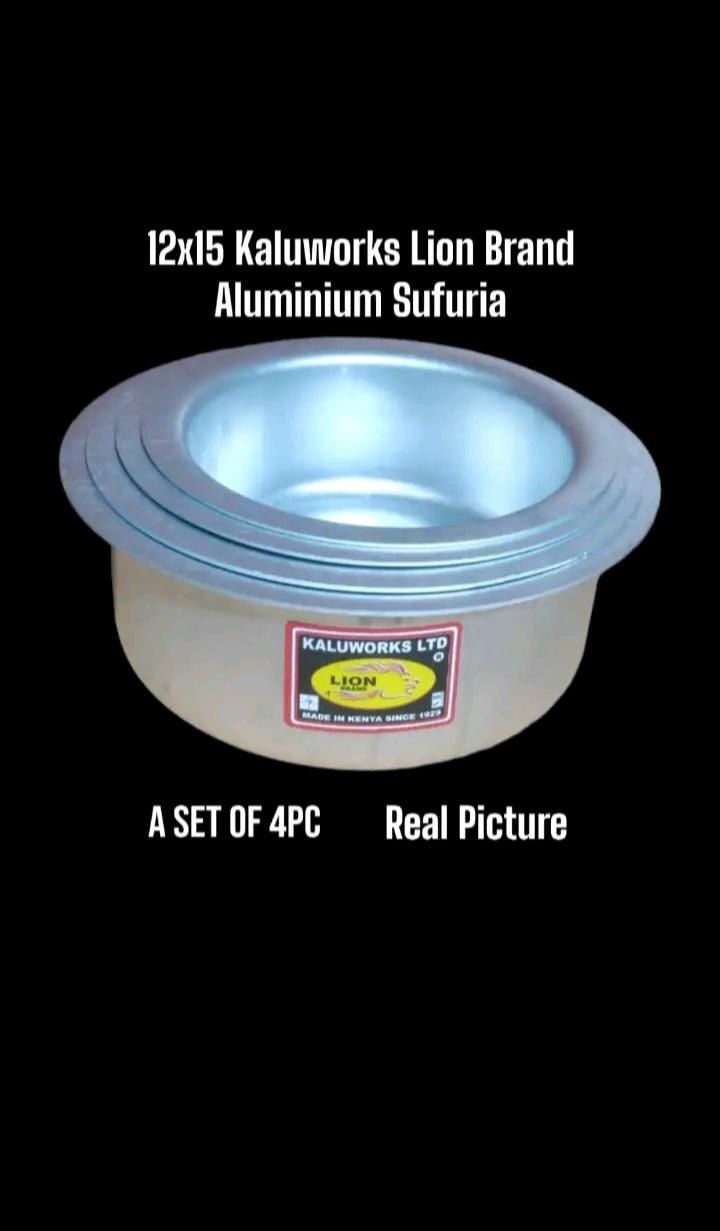 kaluworks  heavy duty   aluminium cooking sufurias .easy to clean