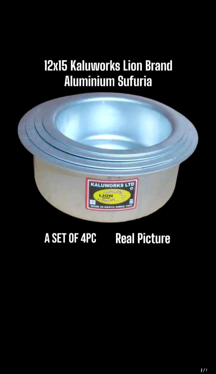 kaluworks  heavy duty   aluminium cooking sufurias .easy to clean