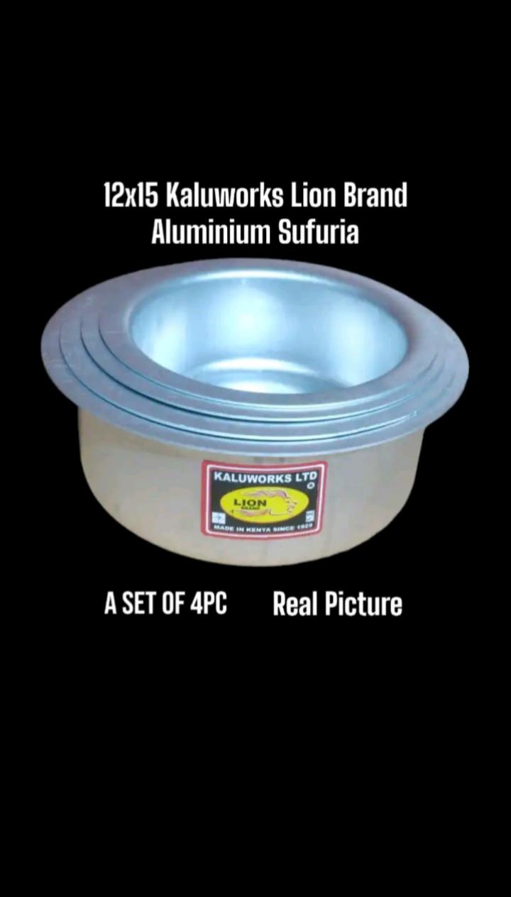 kaluworks  heavy duty   aluminium cooking sufurias .easy to clean