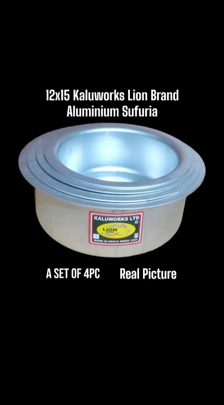 kaluworks  heavy duty   aluminium cooking sufurias .easy to clean