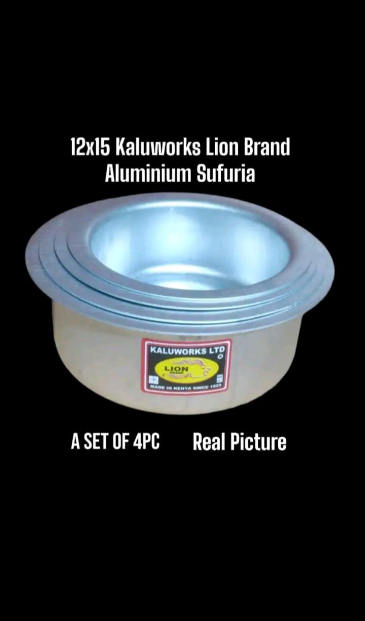 kaluworks  heavy duty   aluminium cooking sufurias .easy to clean