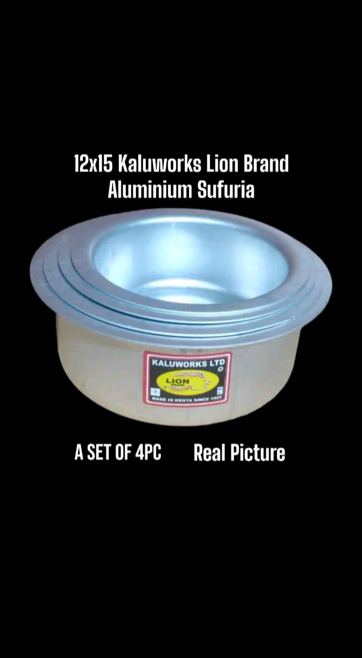kaluworks  heavy duty   aluminium cooking sufurias .easy to clean