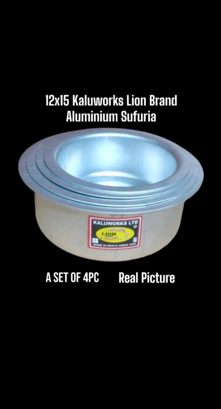 kaluworks  heavy duty   aluminium cooking sufurias .easy to clean