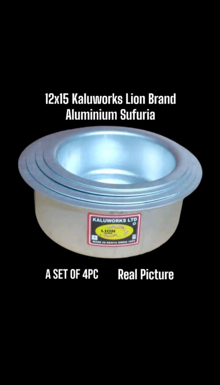 kaluworks  heavy duty   aluminium cooking sufurias .easy to clean