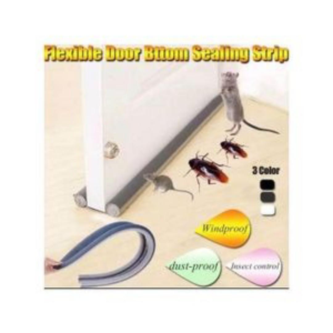 under the door space sealer noise cold pest blocker BLACK