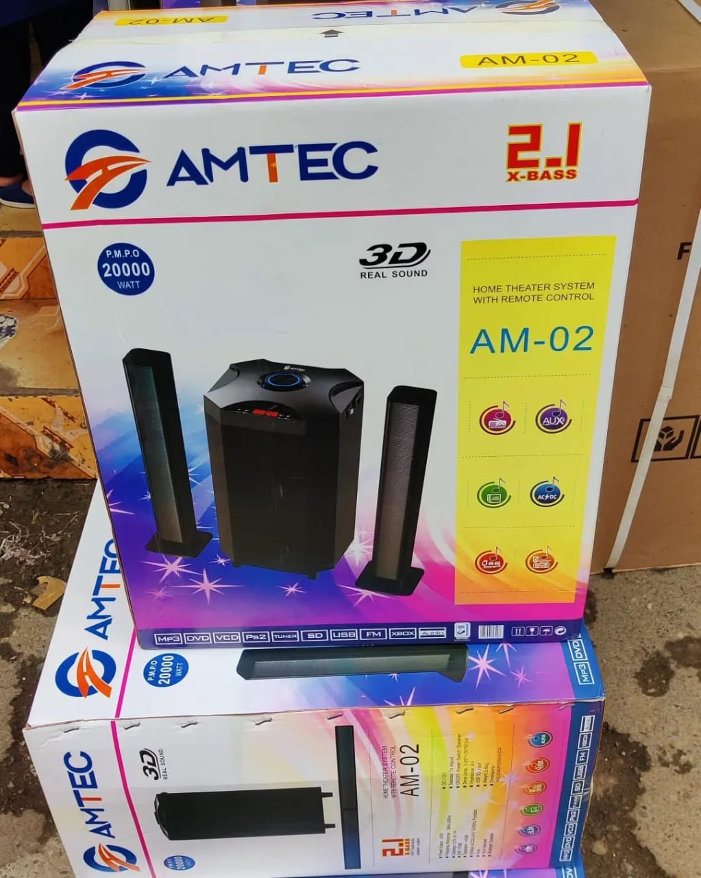Amtec AM 02

Amazing Sound

Super Bass surround

Hightech Multimedia

Aux/Digital FM ready

USB Support

Bluetooth

12000w P.M.P.O

Bluetooth

USB Support