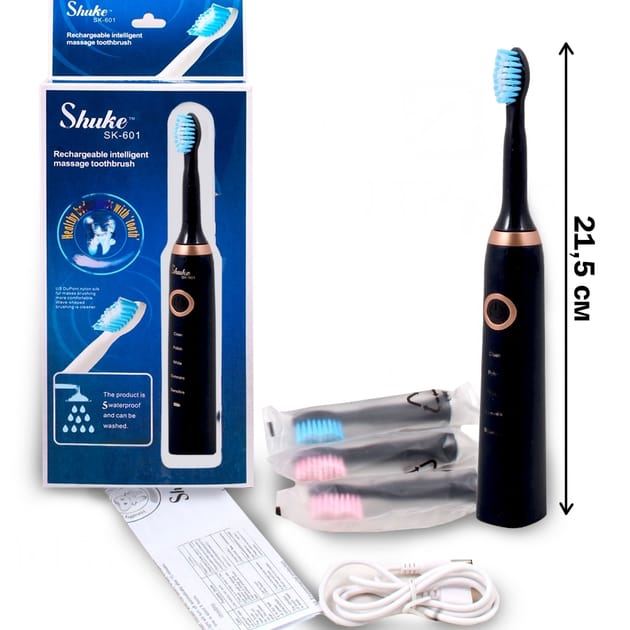 *New arrival🪷🥶*



*Shuke sk-601 rechargable intelligent massage toothbrush with 5 brushing options and 4 brush heads now available in 3 colours 🥼*