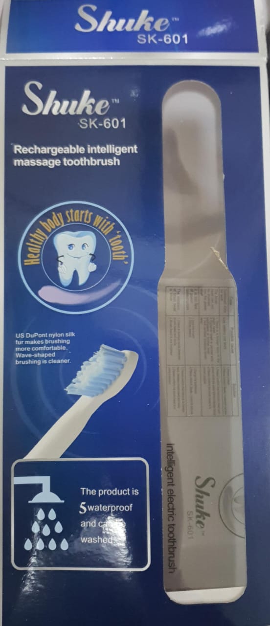 *New arrival🪷🥶*



*Shuke sk-601 rechargable intelligent massage toothbrush with 5 brushing options and 4 brush heads now available in 3 colours 🥼*