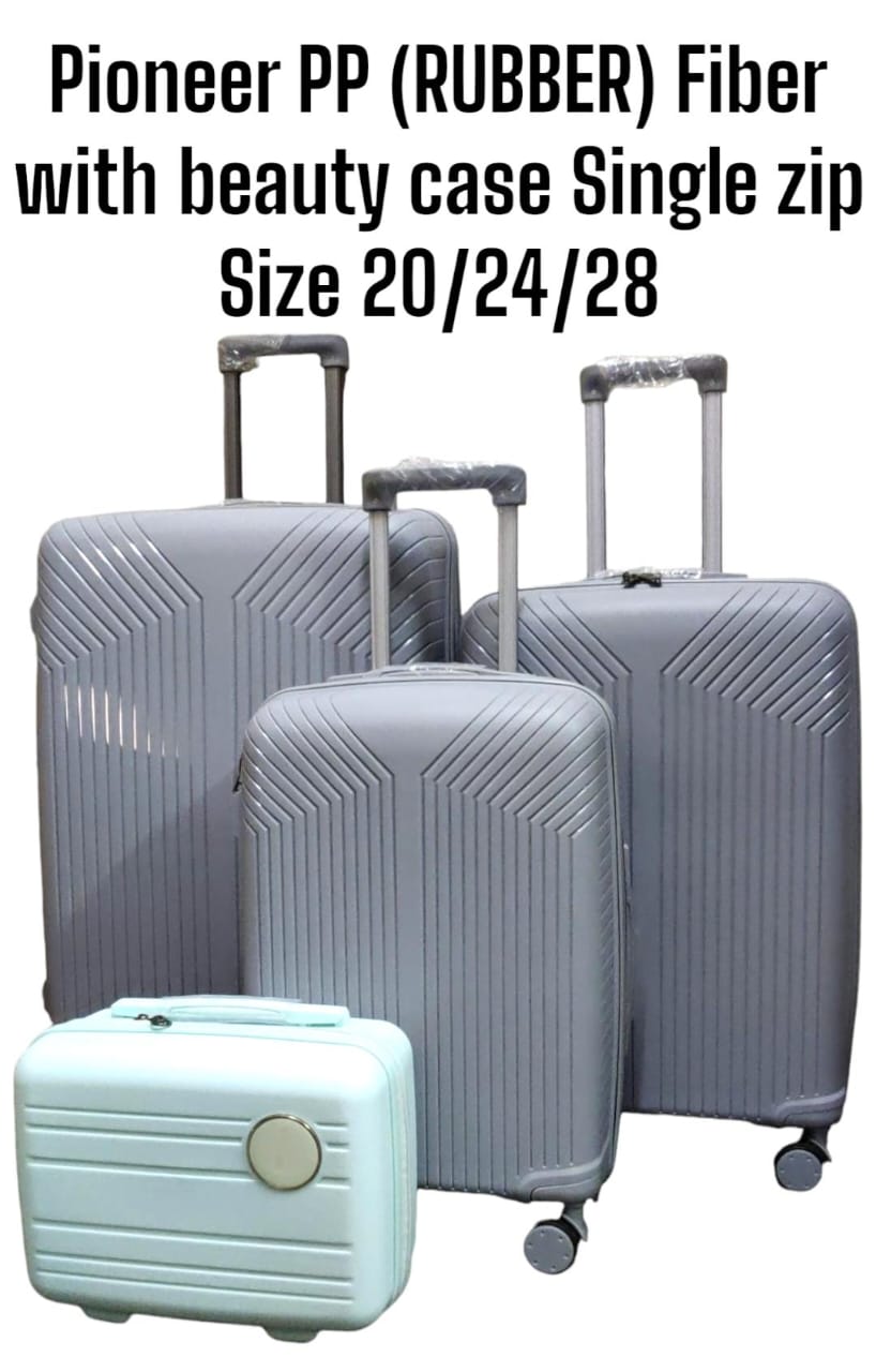 4in1 pioneer pp fibre suitcase materials for hard-shell, which make the luggage more durable, lighter and impact-resistant. Features textured finish to prevent against scratches, keeping cases beautif