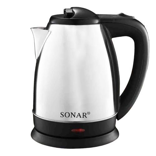 Sonar Stainless Steel 1.8Ltr Electric Kettle,1.5m Power Cord,1500W Fast Boil