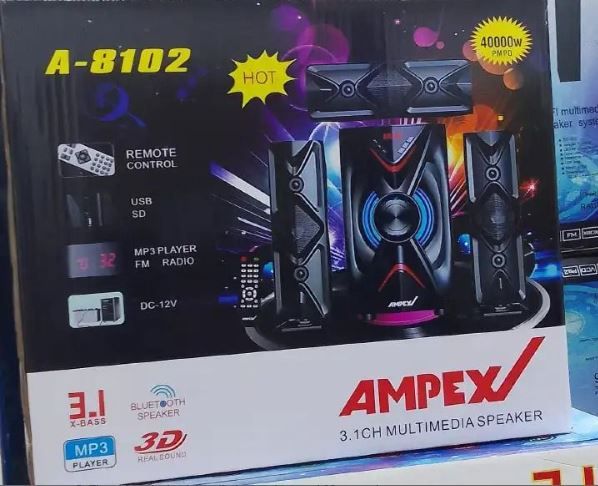 Ampex A-8102 3.1 Channel Home Theater System – 40000W PMPO