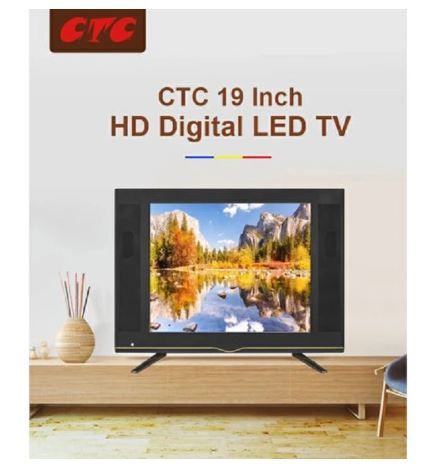 CTC 19SP17CT2 19 ; Inches Digital TV HD Television with 12 Months WarranCompact and reliable, the 19" CTC Digital TV delivers crisp visuals in a sleek design, ideal for bedrooms or kitchen spaces.