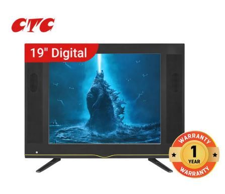 CTC 19SP17CT2 19 ; Inches Digital TV HD Television with 12 Months WarranCompact and reliable, the 19" CTC Digital TV delivers crisp visuals in a sleek design, ideal for bedrooms or kitchen spaces.