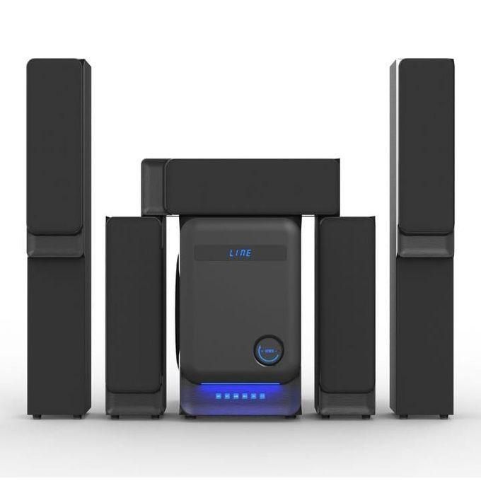 Nobel Plus 5.1 Subwoofer NB-1211 Home Theater Bluetooth Speaker System 22000W PMPO supports Bluetooth connection USB Auxiliary and with digital FM and digital display and remote control