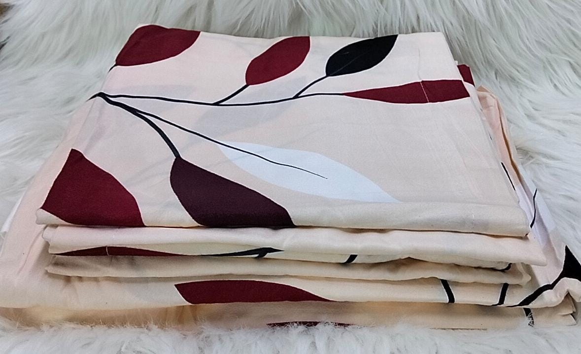 6 pc Bedsheets, provides luxurious comfort for your bed. Made with 100% cotton, it includes 2 bedsheets, 4 pillow cases, and is available in a size of 6by6