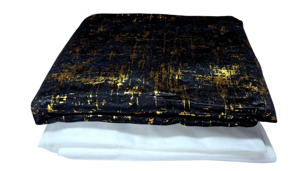 3pc Marble Curtains 1.5m Each Sheer 3m Heights 2.5cm, Blackout curtains, Eyelet Design, Fade Resistant Material, Wrinkle free, Quality Guaranteed
