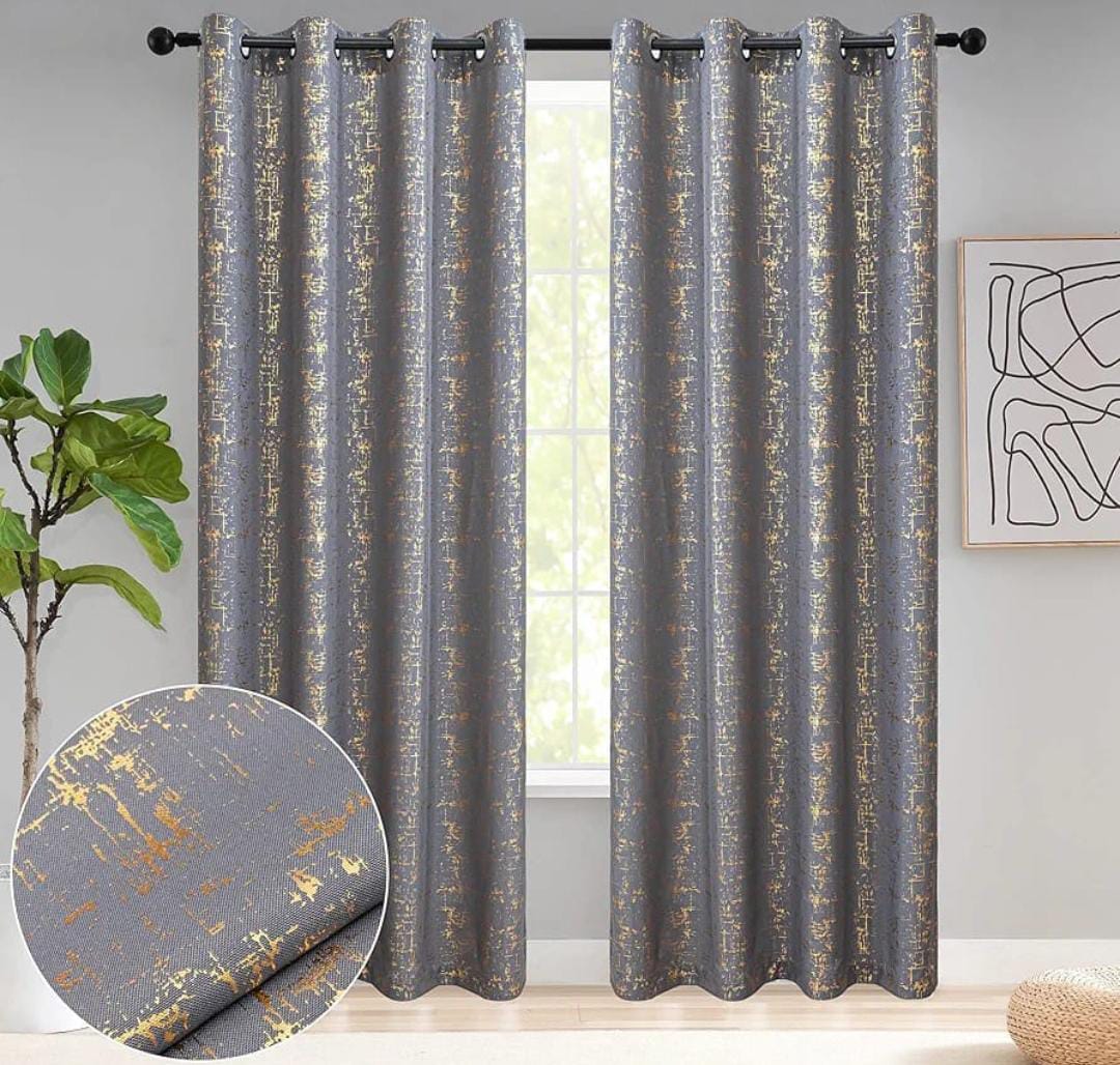 3pc Marble Curtains 1.5m Each Sheer 3m Heights 2.5cm, Blackout curtains, Eyelet Design, Fade Resistant Material, Wrinkle free, Quality Guaranteed