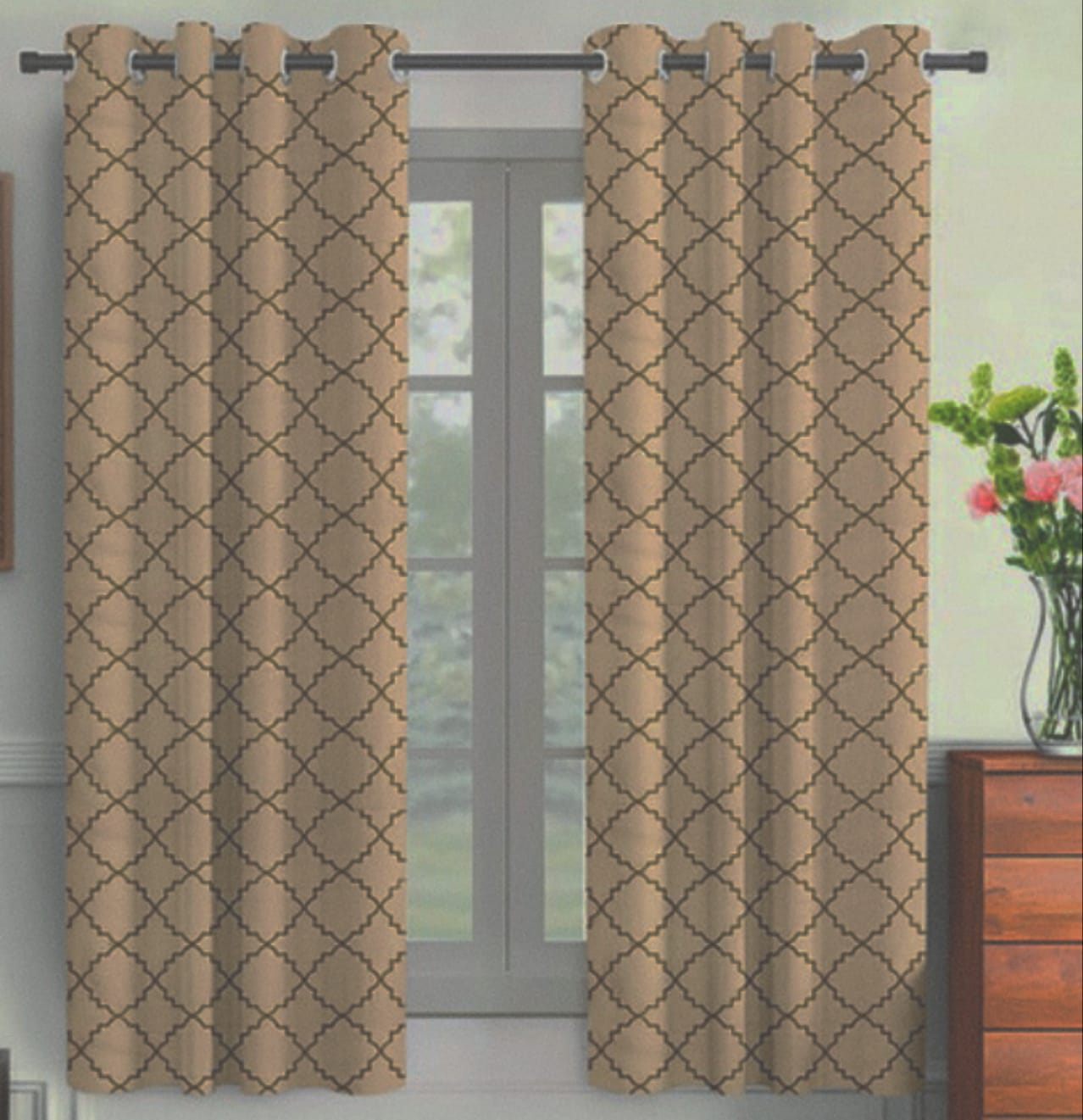 3 pc marble velvet curtains 1.5m Each Sheer 3m Heights 2.5cm, Blackout curtains, Eyelet Design, Fade Resistant Material, Wrinkle free, Quality Guaranteed