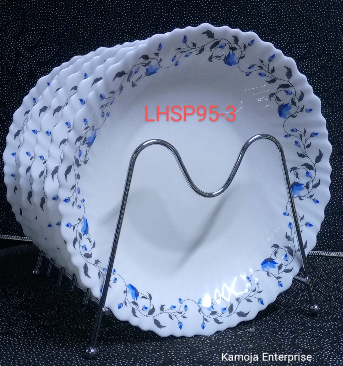 6PCS 9.5INCH High Quality Classique Glass Dinner Dish Plates, Ideal to serve a full course meal, Multiple use, Easy to clean, Dishwasher Safe, Made from 100% premium food grade materials