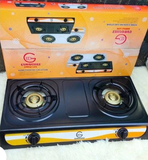 Eurochef 2 Burner Stainless Steel Table Top Gas Cooker, High quality Auto Ignition, Whirlwind burner for more durability and efficiency, Exquisite finish, Stain-resistant