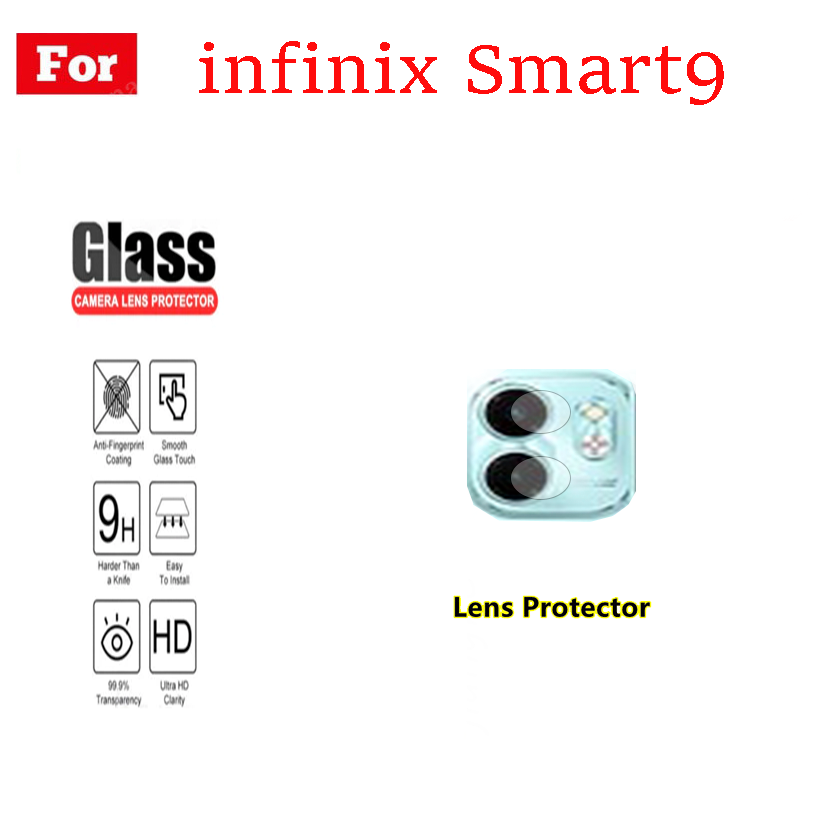 3 in 1 For  infinix Smart 9 Shockproof Phone Case  + Full coverage tempered glass film + lens film