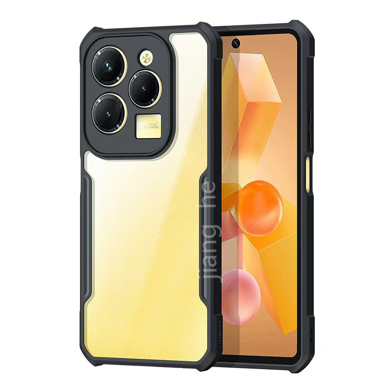 3 in 1 For Tecno Spark 20/20c Shockproof Phone Case +Anti Spy  Matte Privacy Tempered Glass+Camera Lens Film Screen Protector