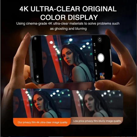 3 in 1 For Tecno Spark 20/20c Shockproof Phone Case +Anti Spy  Matte Privacy Tempered Glass+Camera Lens Film Screen Protector