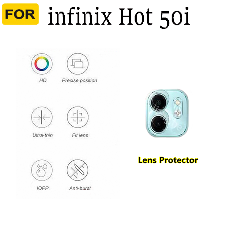 2 IN 1 For infinix Hot 50i  Anti-spy privacy Fully covered tempered glass screen protector + camera lens film