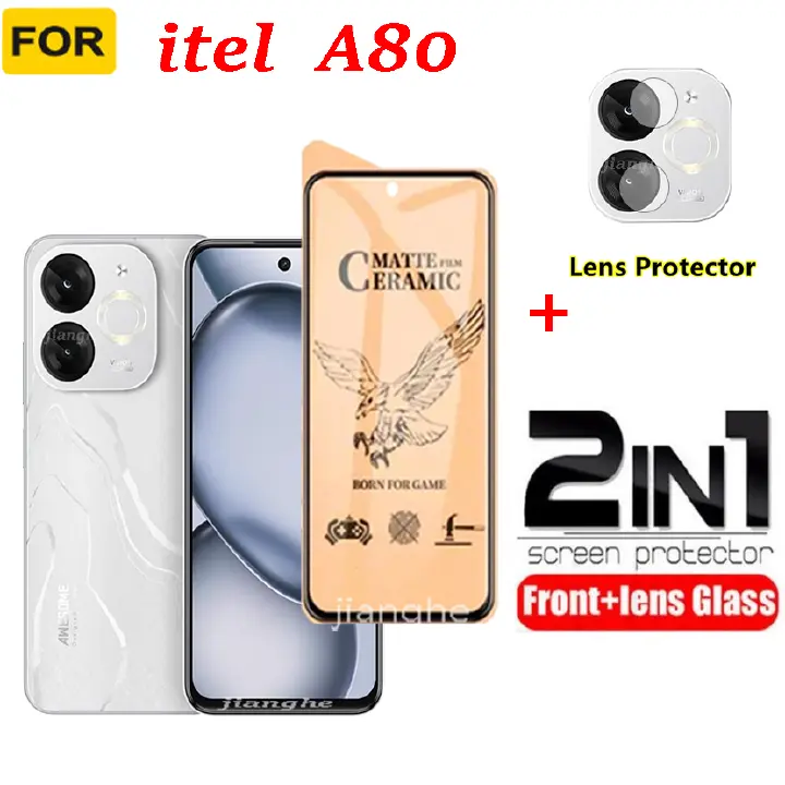 20IN1 For ietl A80 P55 5G P55 4G Ceramic full cover screen protection film +  camera lens film