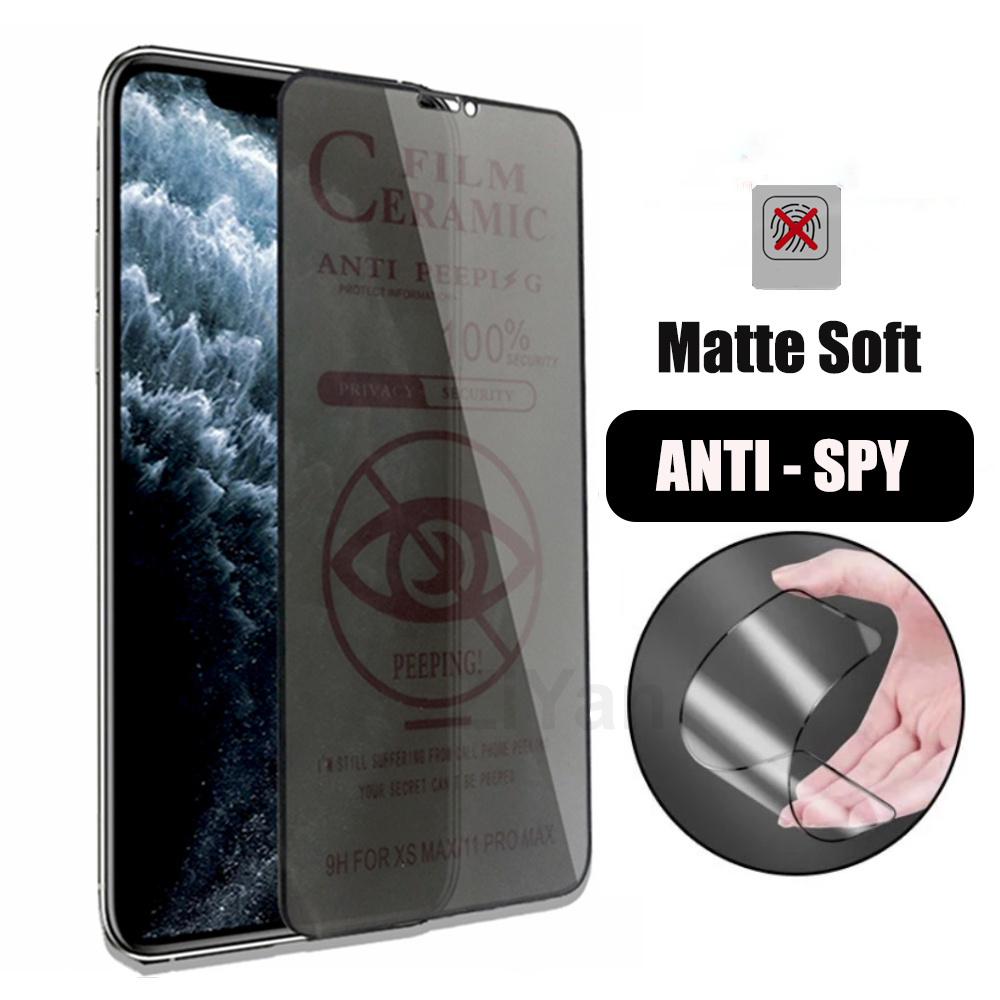 2 IN 1 For  infinix Spark 20/20c Hot50i itel A70 s25 oppo13F 5G Anti-Spy Privacy Ceramic film +Camera Lens Glass Screen Protector