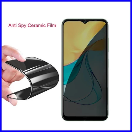4 IN1For Itel S25  Shockproof Phone Case +With Magnetic Wireless Charging Sticker +  Anti Spy Soft Ceramic Matte Privacy Tempered Glass + Camera Lens Glass Screen Protector