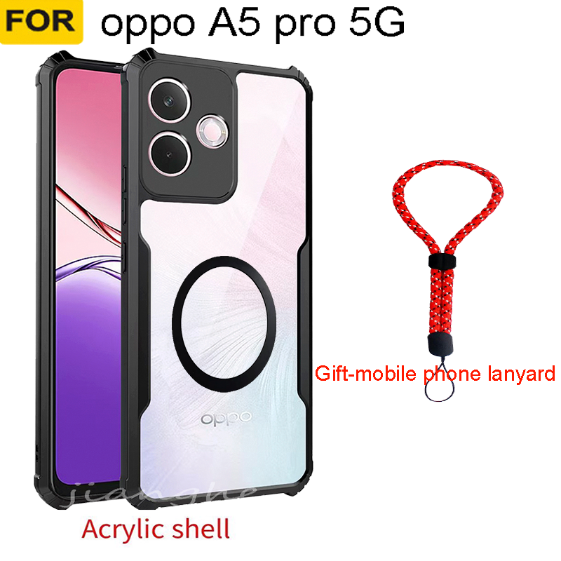 4in1 For oppo Apro 5G 4G shockproof phone case + Magnetic wireless charging sticker + Full-coverage high-definition tempered film glass screen protector + camera  lens glass screen protector