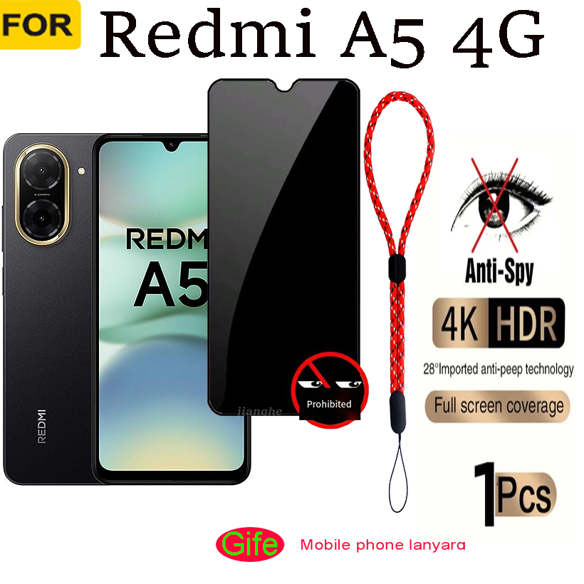 For  Redmi A5 4G Anti-spy privacy Fully tempered glass screen protector