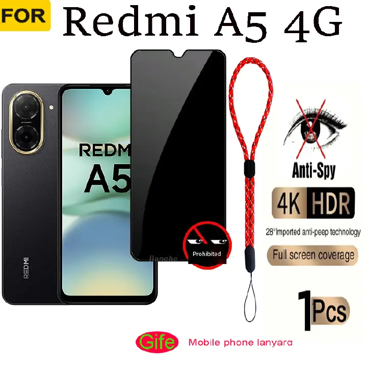 For  Redmi A5 4G Anti-spy privacy Fully tempered glass screen protector