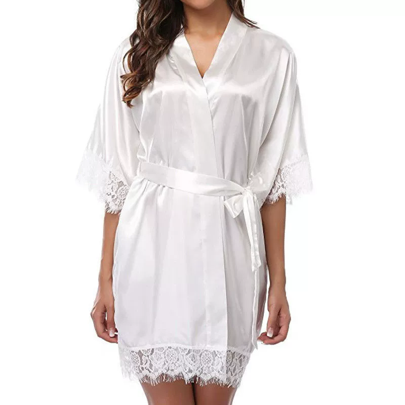 1 Piece Women's Underwear Glossy Robe Pajamas Ice Silk plus Size Nightgown Homewear Fashion TrendFZ-212