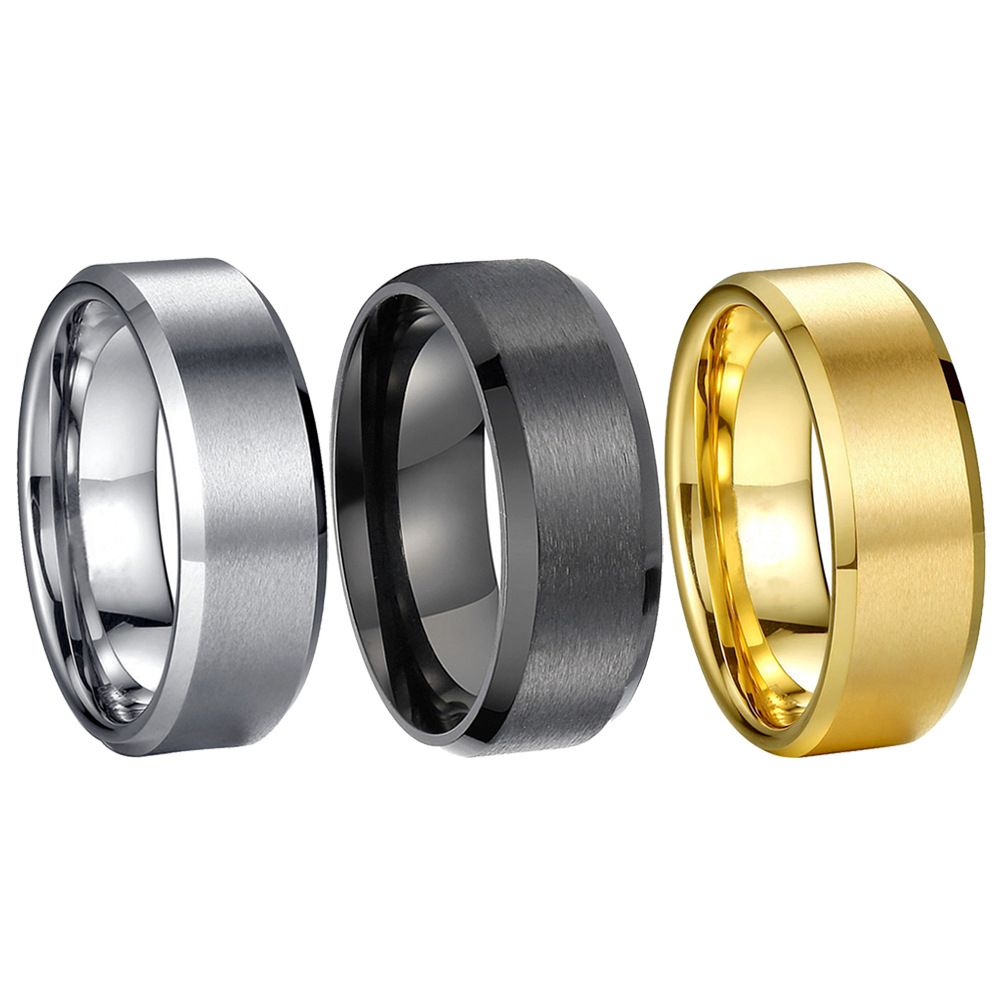 Fashion Charm Jewelry ring men stainless steel Black Rings For Women JZ-70
