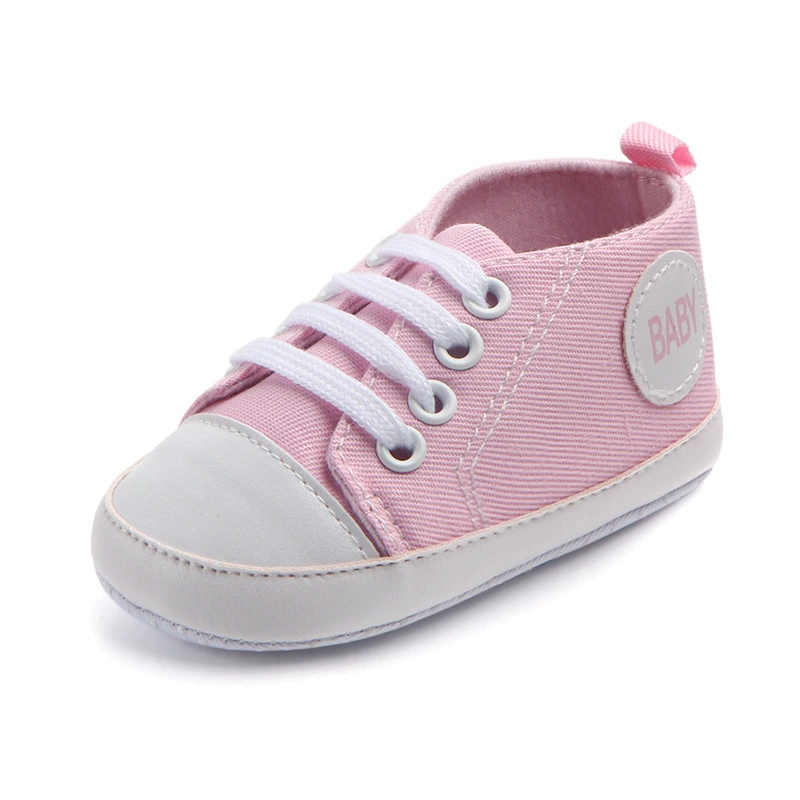 Newborn Sequined Canvas Baby Sneakers Casual Baby Boys Girls Toddler Multi-Color Soft Sole Non-slip Walking Shoes 0-18Month