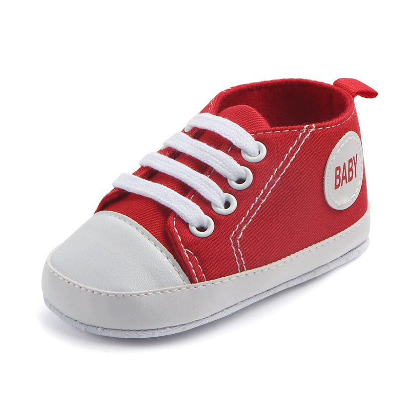 Newborn Sequined Canvas Baby Sneakers Casual Baby Boys Girls Toddler Multi-Color Soft Sole Non-slip Walking Shoes 0-18Month